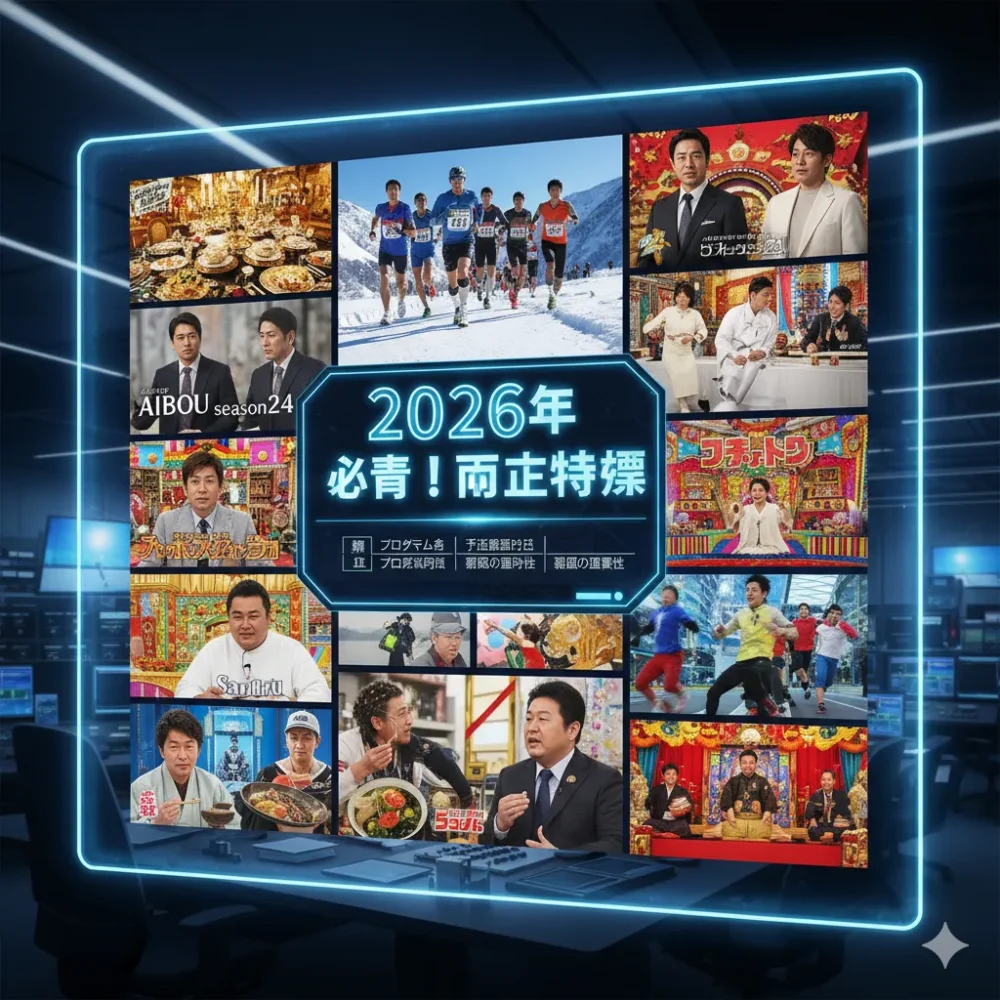 録画するべき番組の表