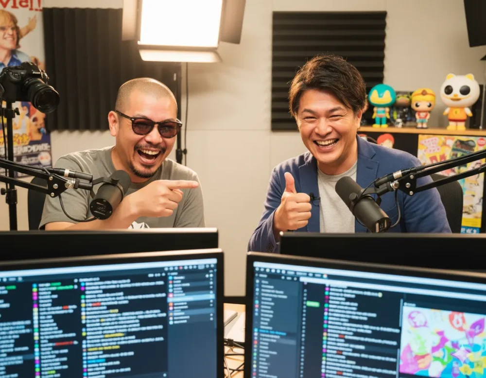 天竺鼠がYouTubeを放送しているイメージ画像